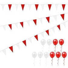 Striscioni rossi e bianchi da