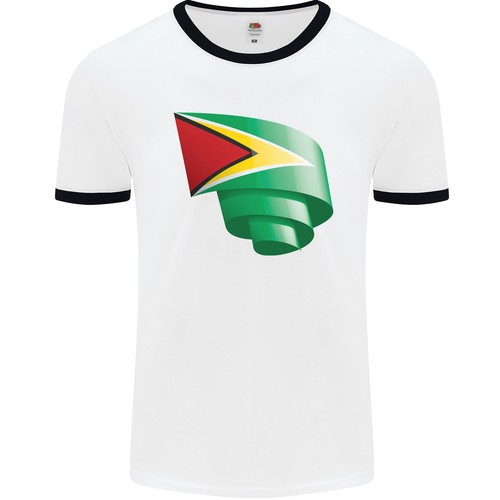 Arricciato guyana bandiera - arricciato,